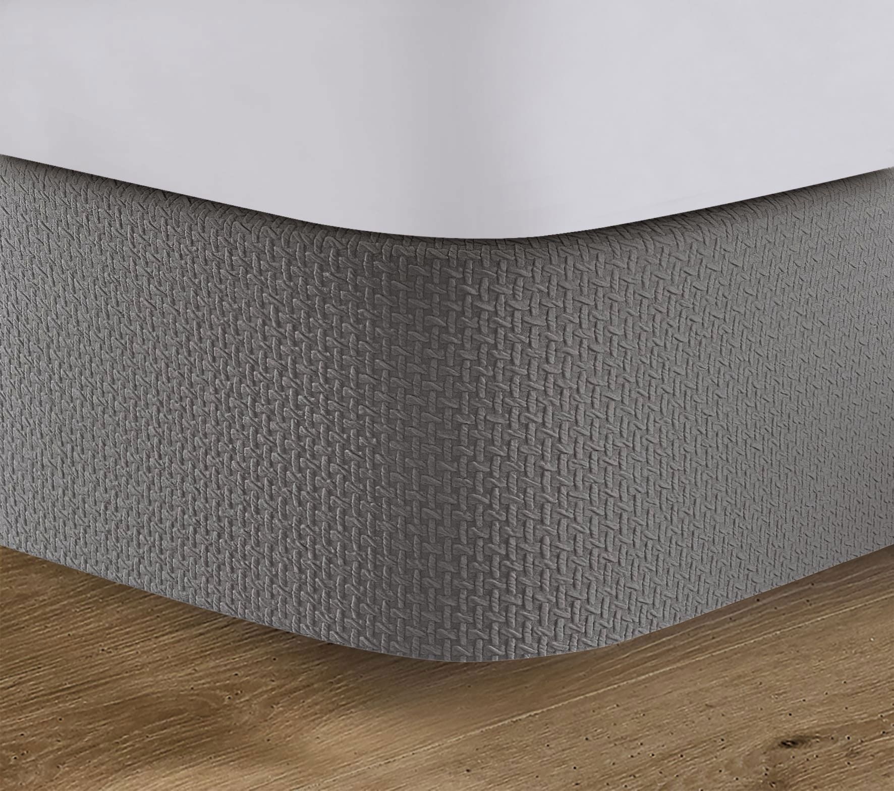 Stretchable Box Spring Wrap King Silver Gray - Image 2