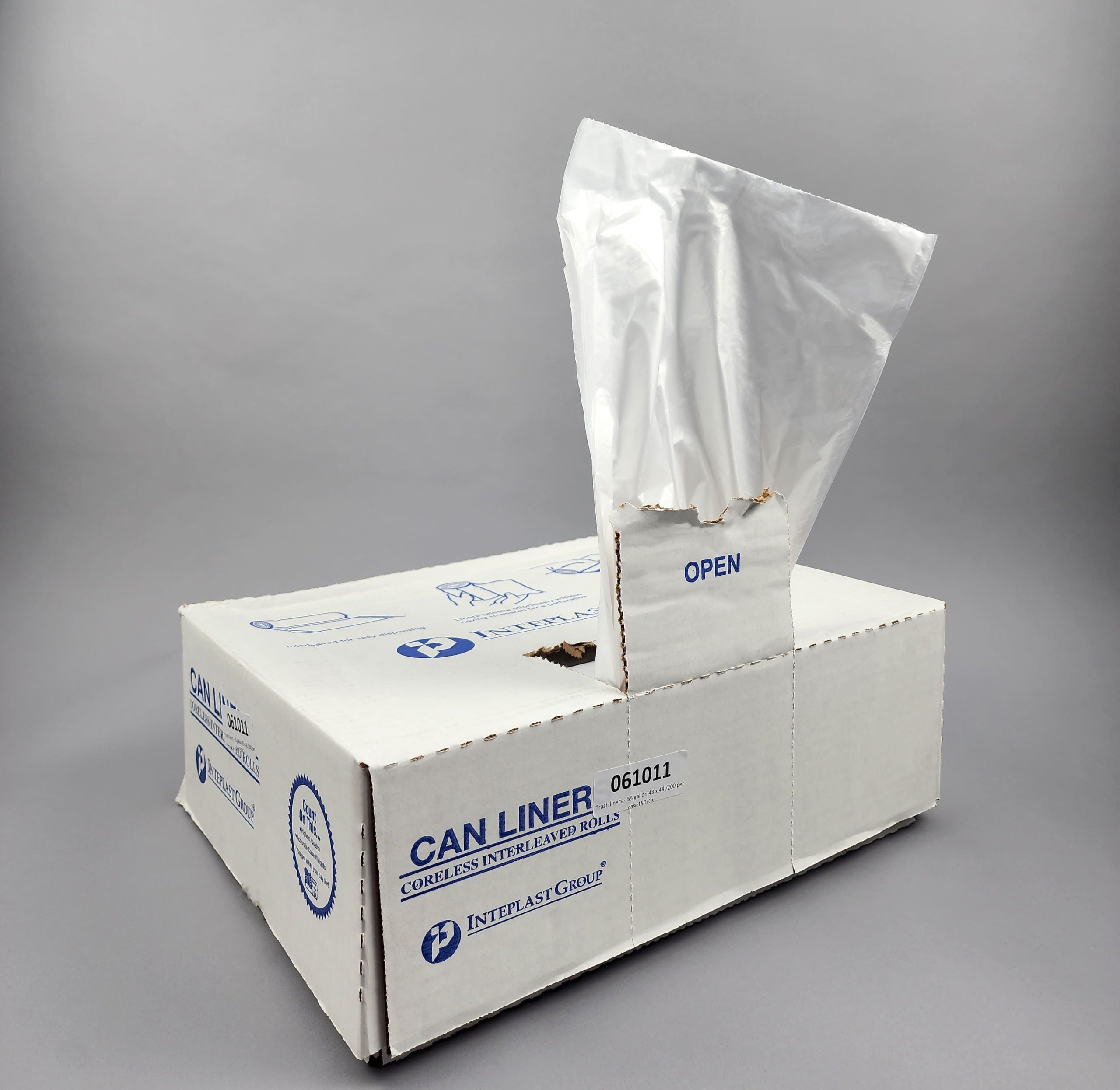 Heavy Duty Garbage Bag 43 x 48 55 Gal Clear - Image 2