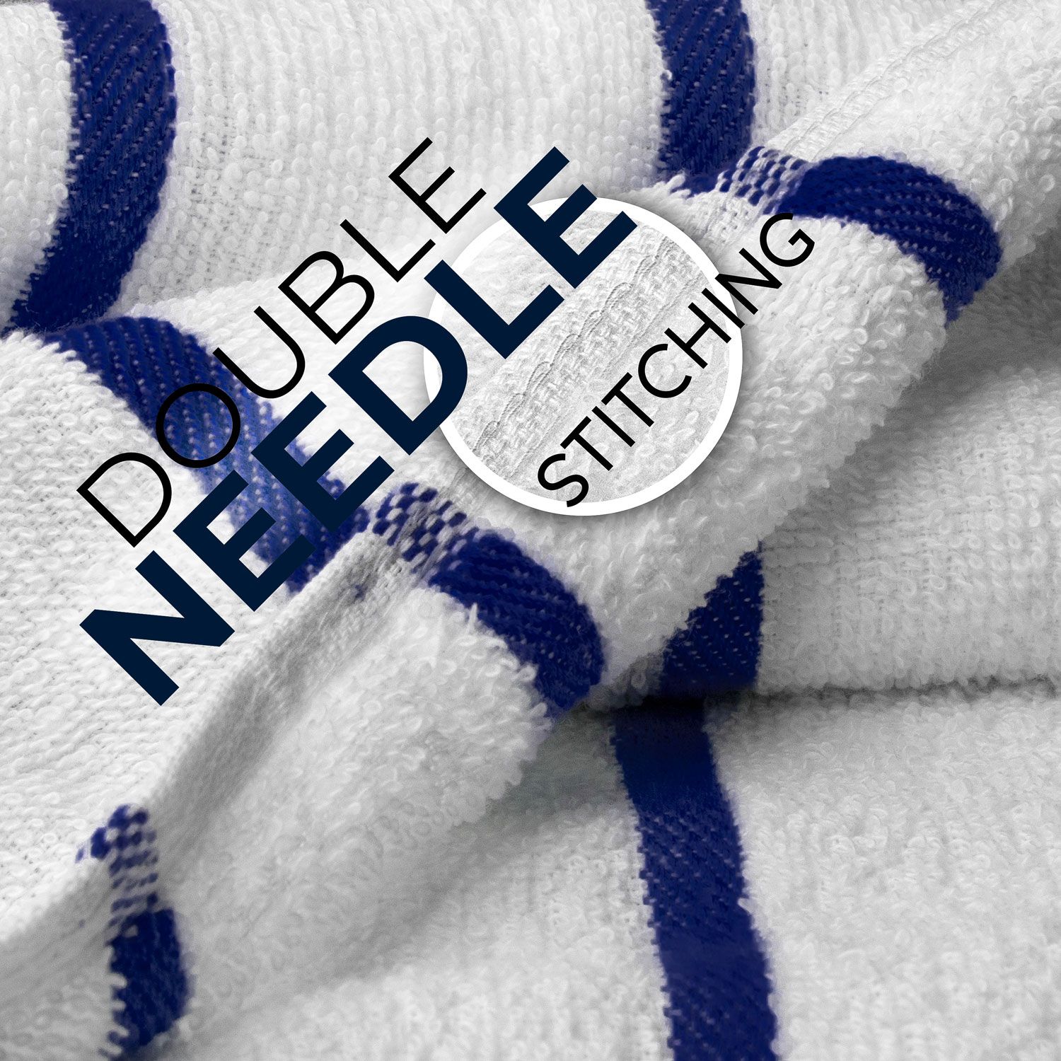 Ryotei Horizontal Stripe Pool Towel 30x60 10.50 lbs Blue - Image 3