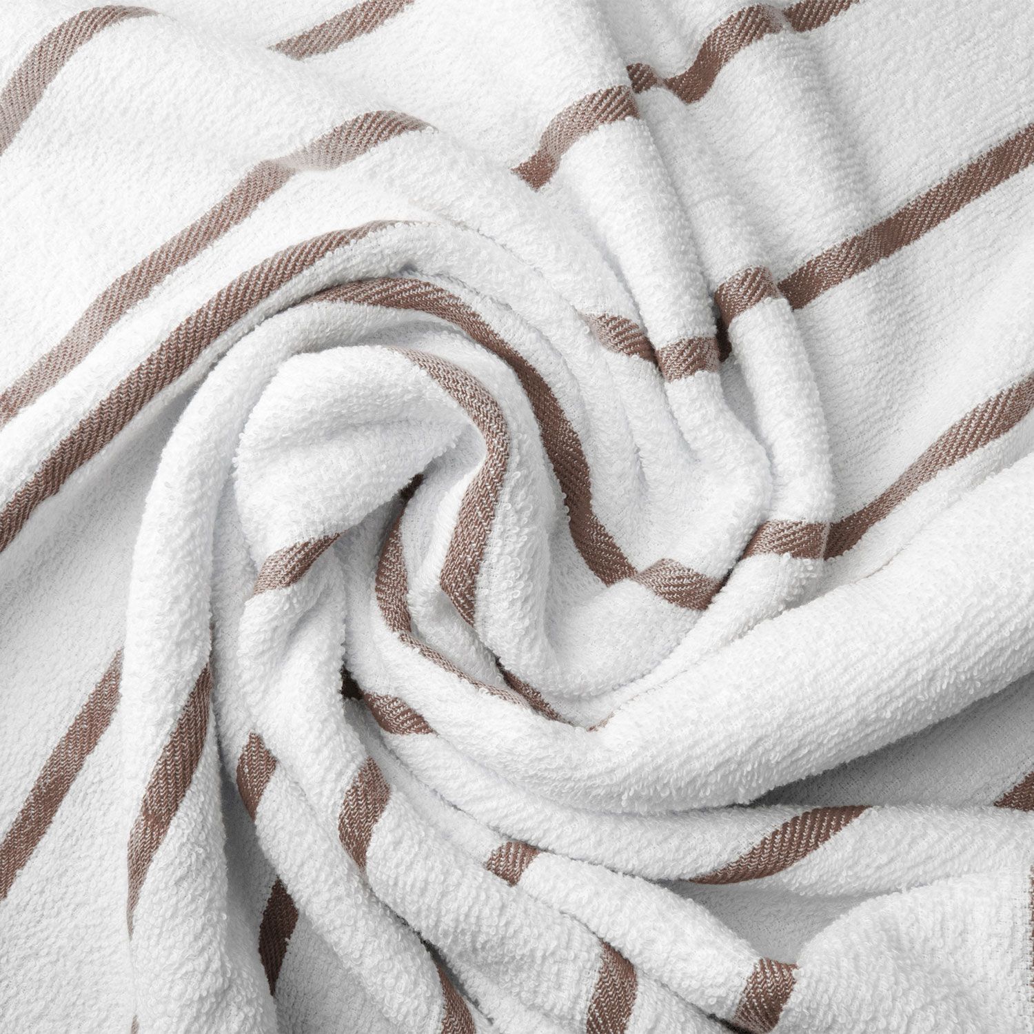 Ryotei Horizontal Stripe Pool Towel 36x68 15 lbs Brown - Image 2