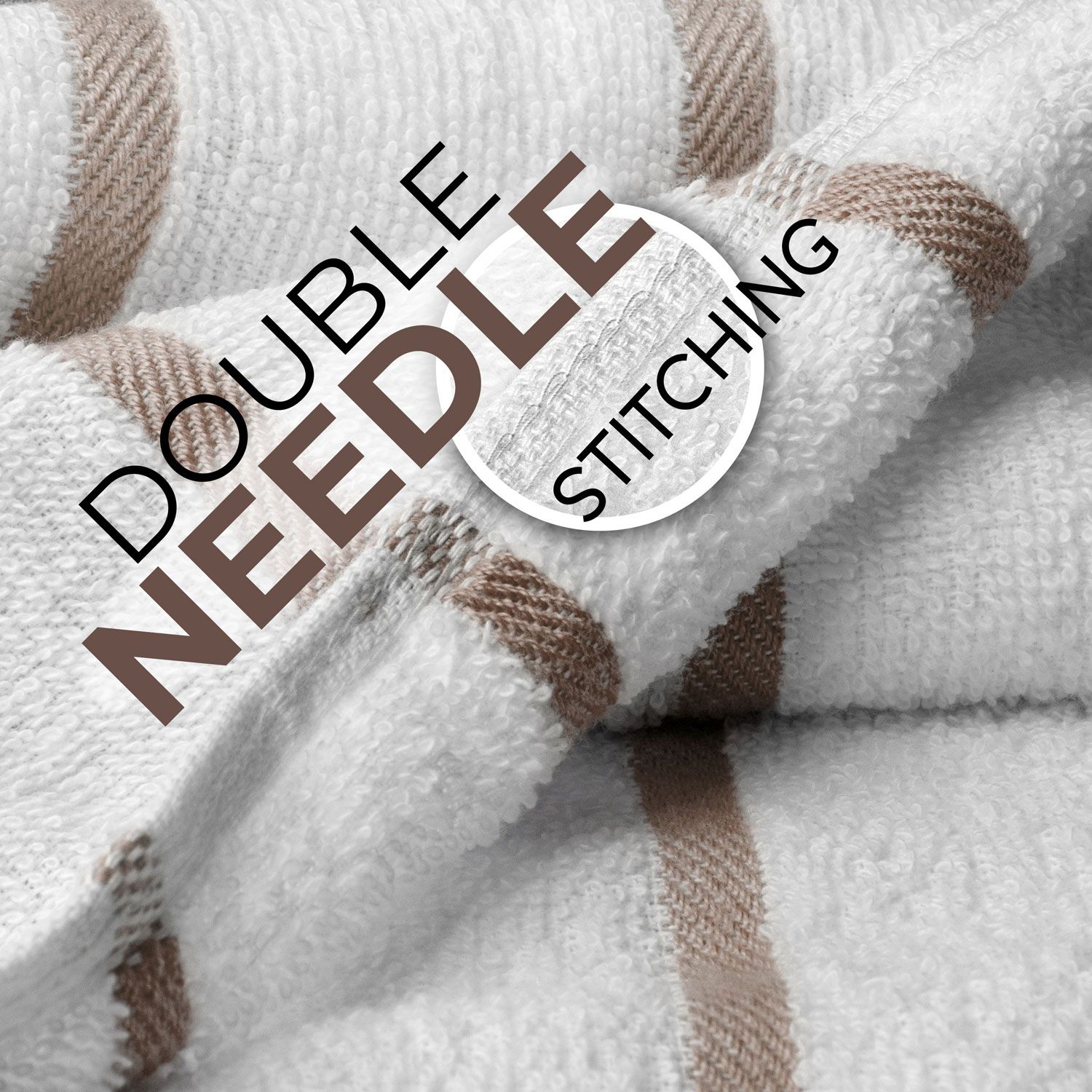 Ryotei Horizontal Stripe Pool Towel 36x68 15 lbs Brown - Image 3