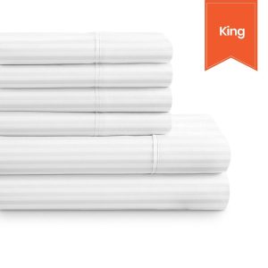 Swiss Stripes T-250 Cal King Fitted 73x85x15