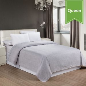 Dolphin Grey Microfiber Top Sheet Queen Flat 94x96