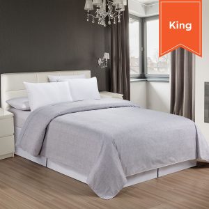 Dolphin Grey Microfiber Top Sheet / King 112x96