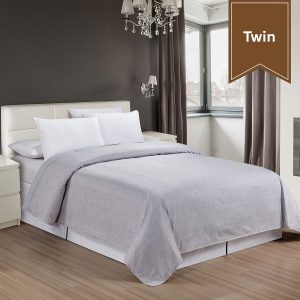 Dolphin Grey Microfiber Top Sheet Twin Flat 68x96