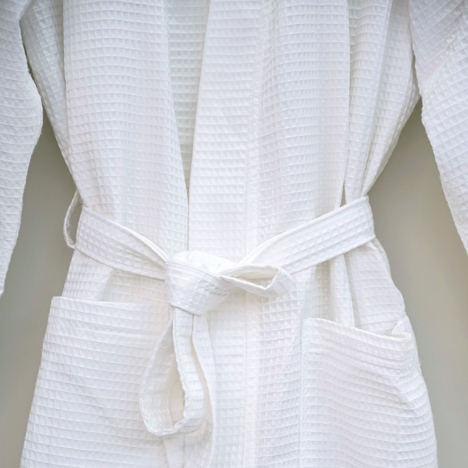 Honeycomb Waffle Bathrobe 48 x 60 Kimono Collar - Image 2