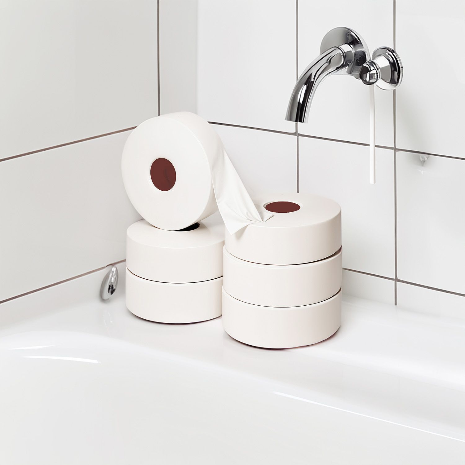 2 Ply Toilet Paper Rolls Jumbo 12/Case - Image 3