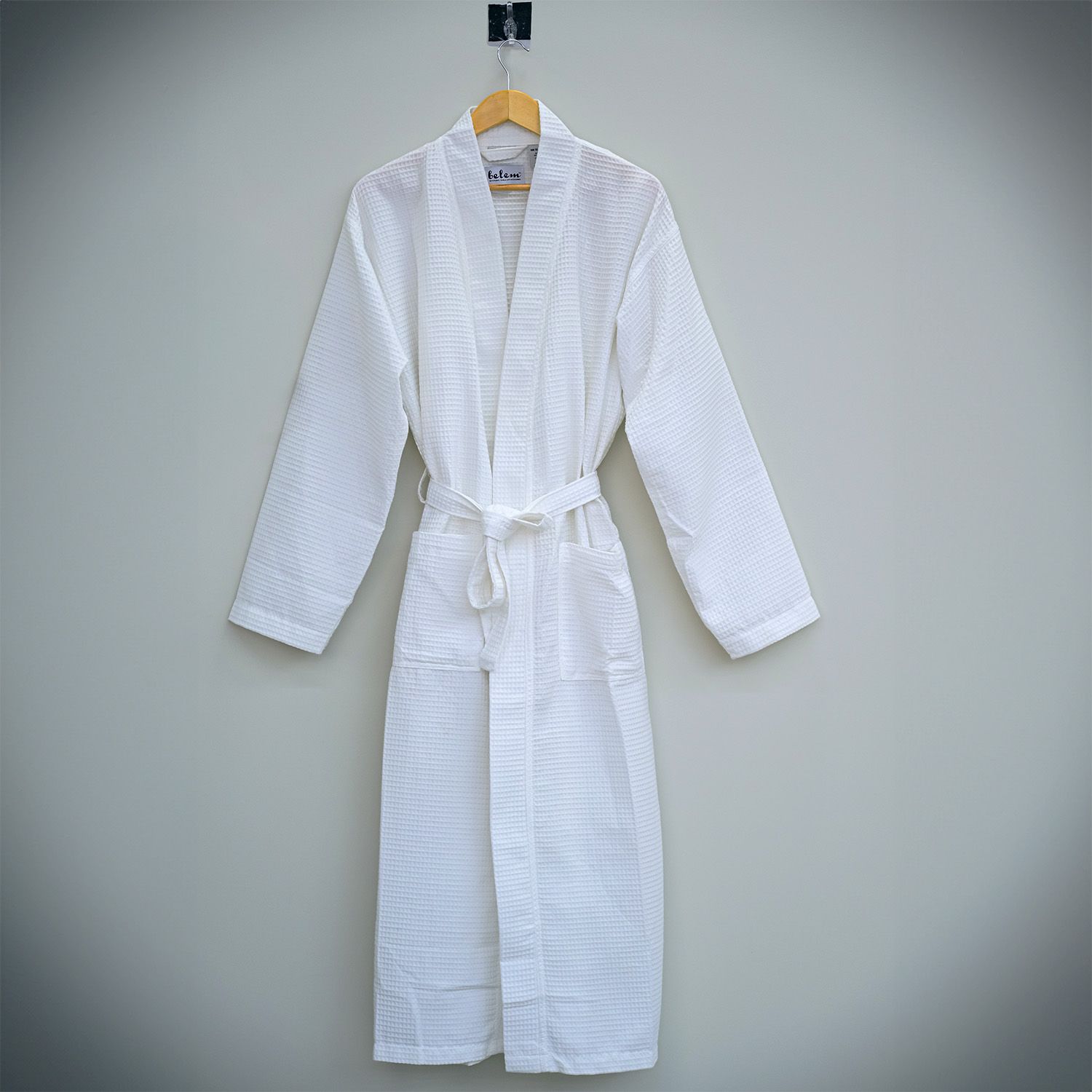Honeycomb Waffle Bathrobe 48 x 60 Kimono Collar - Image 3