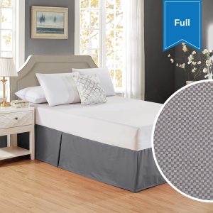 Bed Skirt With Pleats 54 x 80 x 15 Full Castle Rock Grey