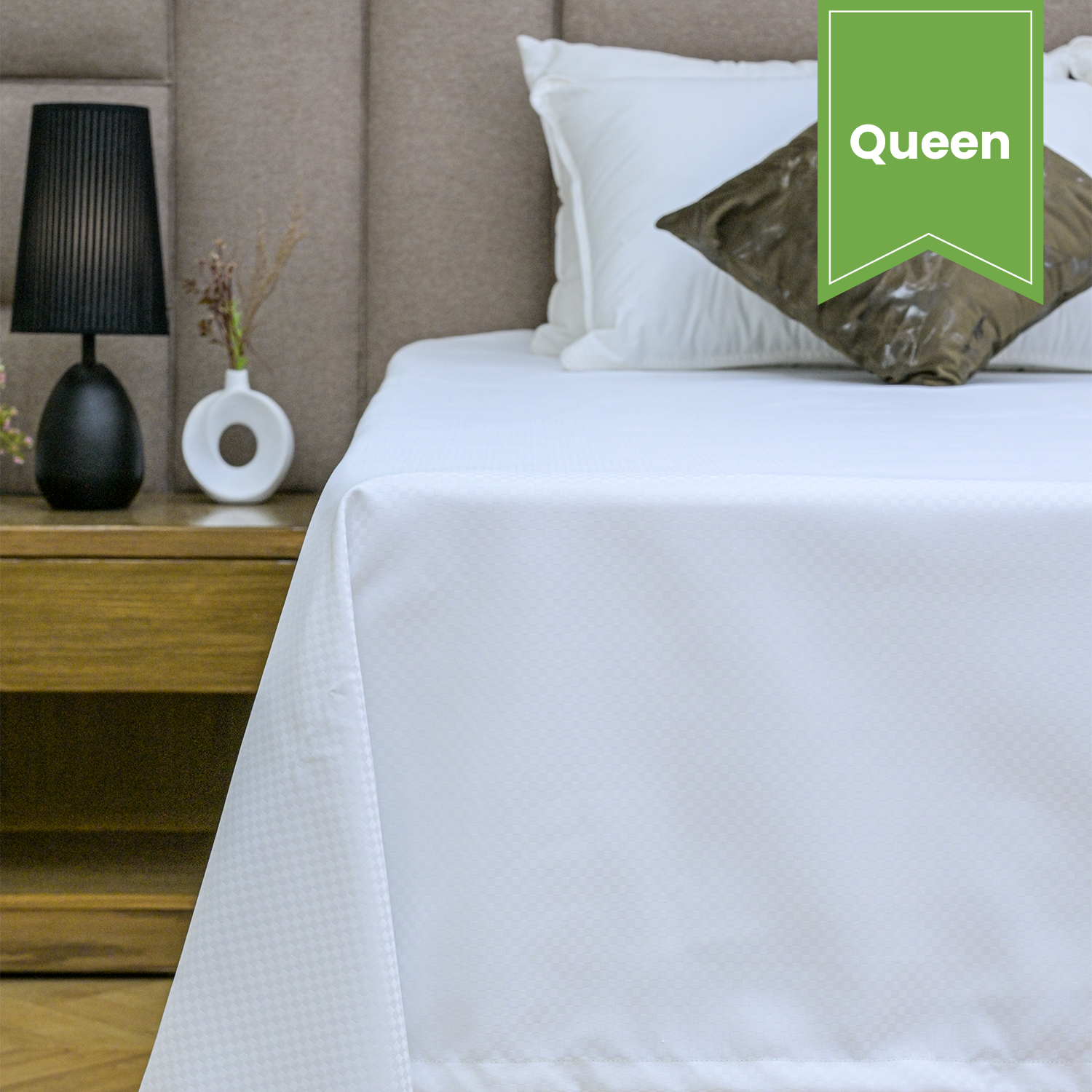 Serene Classic Checkered Top Sheet Queen 94x96