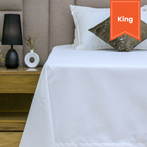 Serene Classic Checkered Top Sheet King 112x96