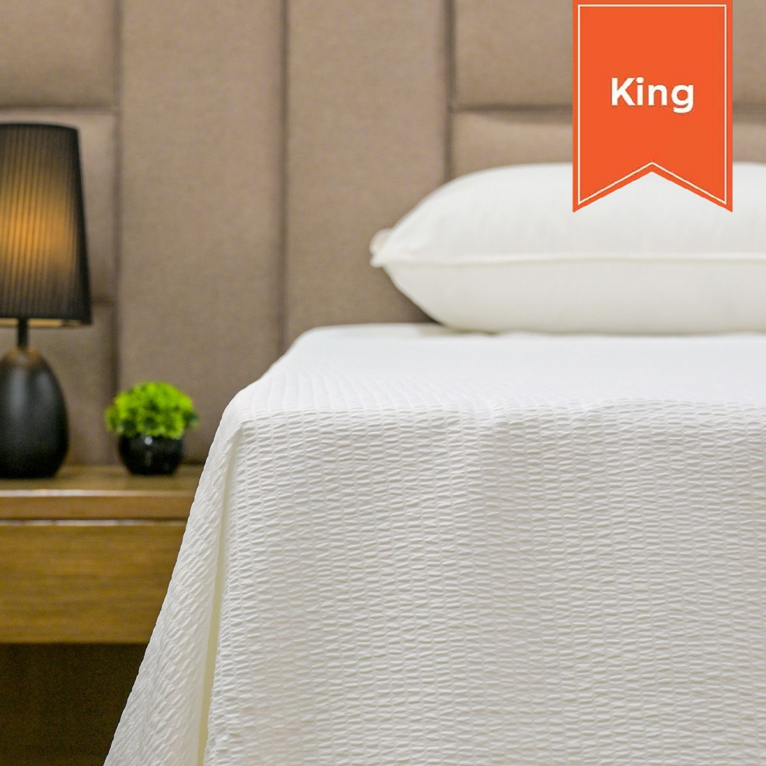 Crinkle Soft Seer Sucker Top Sheet King 112x96