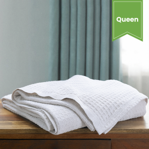 Cotton Waffle Blanket 90 x 90 Queen