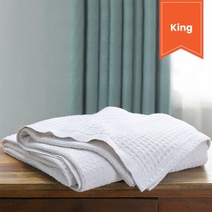 Cotton Waffle Blanket 110 x 90 King