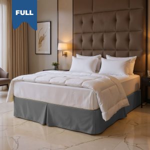 Full Diamond Bed Skirt - Silver Grey