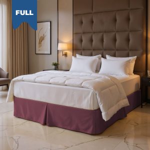 Full Diamond Bed Skirt - Greek Raisin