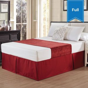 Chenille Bed Scarf 26 x 85 Full Serene Merlot