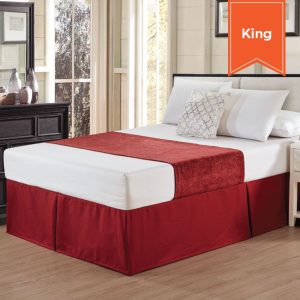 Chenille Bed Scarfs 26 x 108 King Serene Merlot