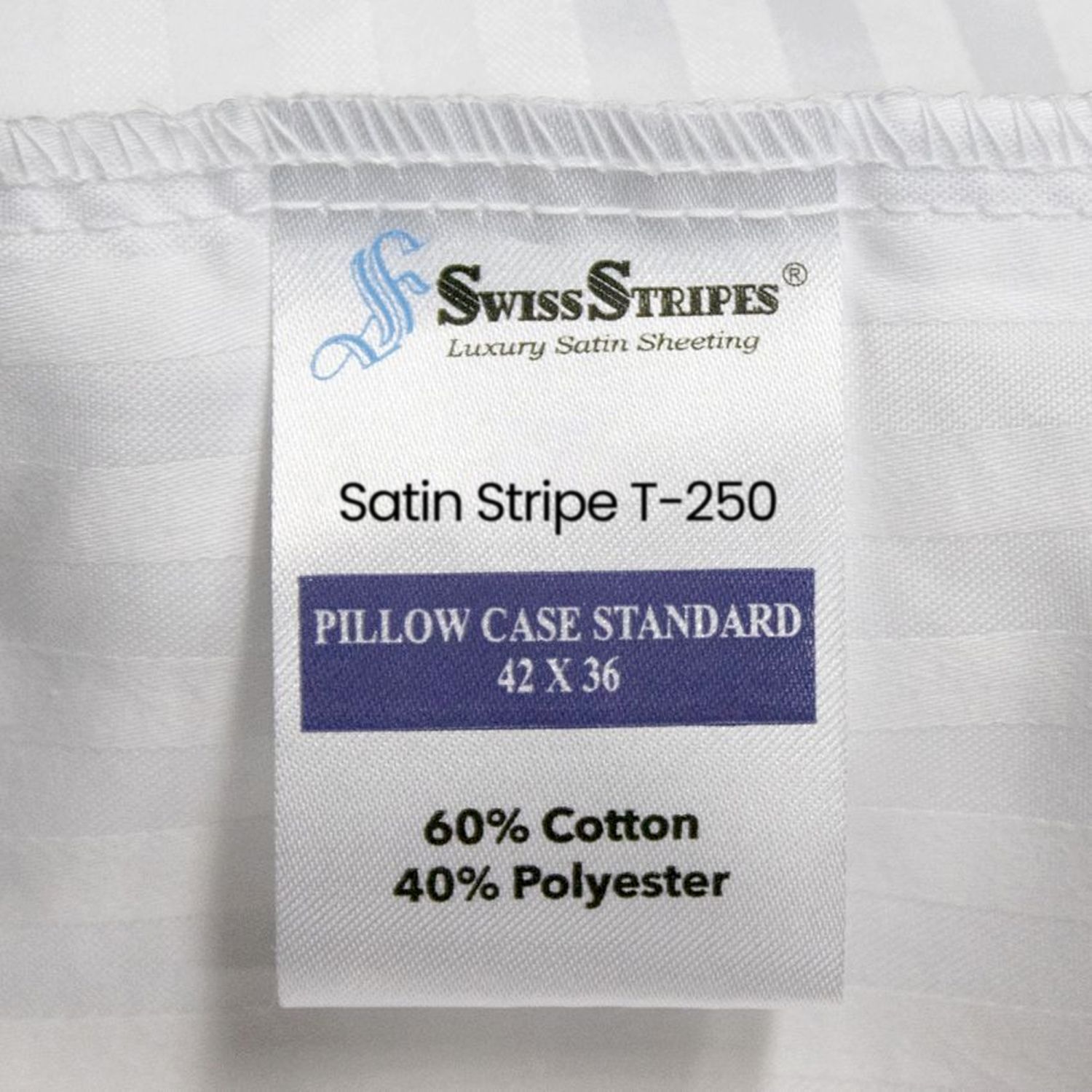 Swiss Stripes T-250 Standard Pillowcase 42x36 - Image 4