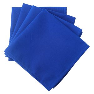 Napkins 20x20 Blue Polyester Hemmed