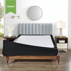 Stretchable Box Spring Wrap Full / Queen Persian Black