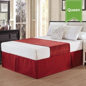 Chenille Bed Scarfs 26 x 94 Queen Serene Merlot