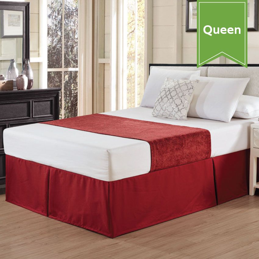 Chenille Bed Scarfs 26 x 94 Queen Serene Merlot