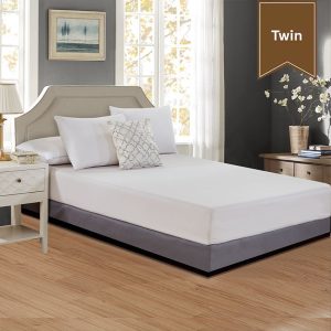 Fitted Box Spring Wrap 39 x 75 + 10.50 Twin Charcoal Grey